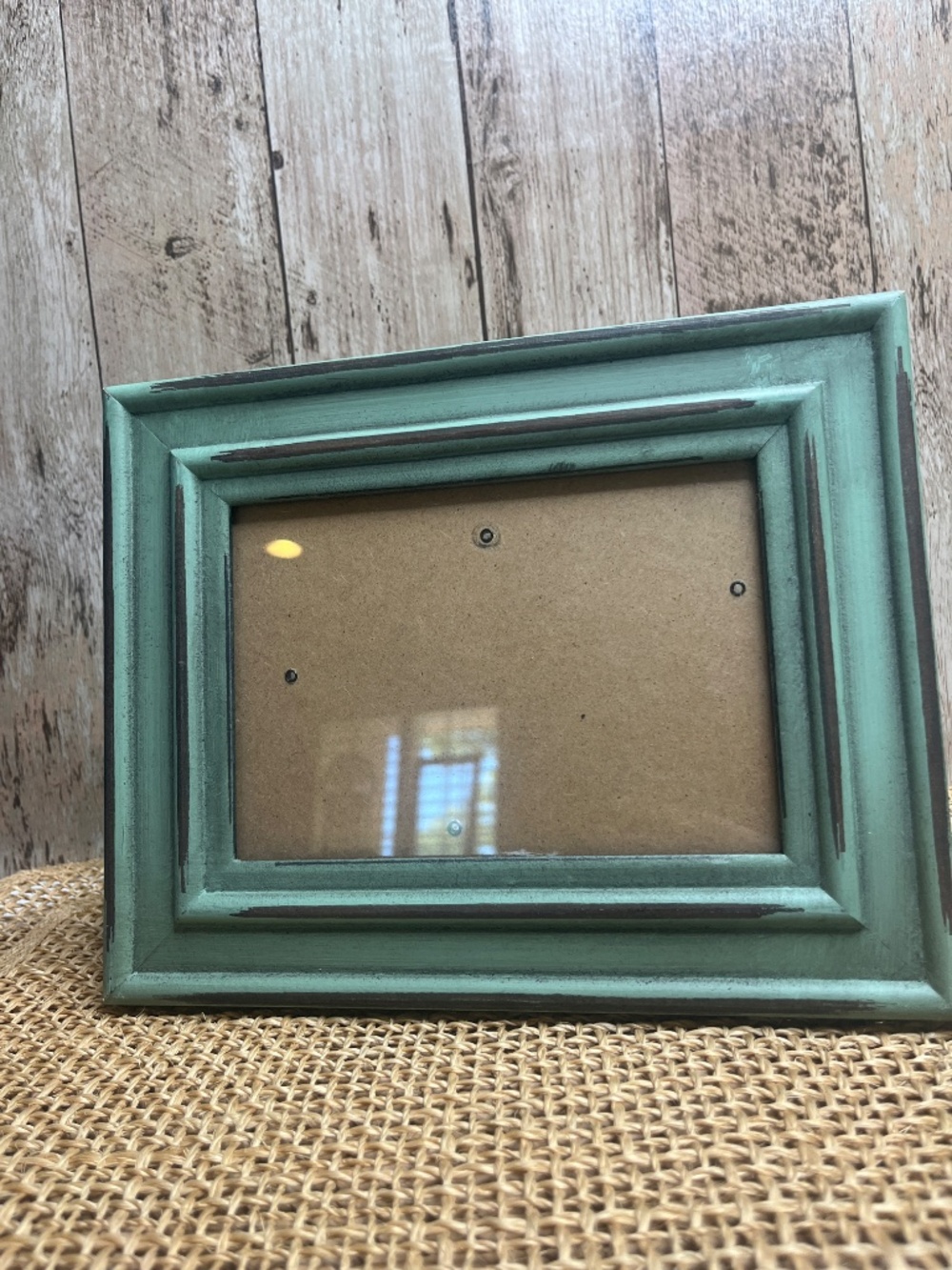 Distressed Green Wooden Picture Frame | Rustic Farmhouse Decor - Picture 2 of 2